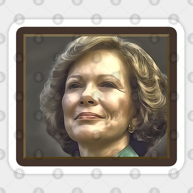 Portrait of First Lady Rosalynn Carter Sticker by TeeJaiStudio